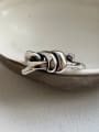 thumb 925 Sterling Silver Twist knot Vintage Band Ring 1