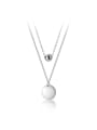 thumb 925 Sterling Silver Round Minimalist Multi Strand Necklace 0