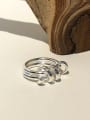 thumb 925 Sterling Silver Vintage Spring Double  Free Size Ring 1