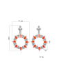 thumb Brass Cubic Zirconia Geometric Luxury Cluster Earring 2