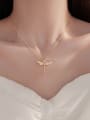 thumb 925 Sterling Silver Cubic Zirconia Dragonfly Minimalist Necklace 1