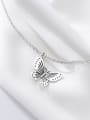 thumb 925 Sterling Silver Butterfly Vintage  Pendant  Necklace 1