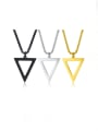 thumb Stainless steel Hollow Triangle Minimalist Necklace 0