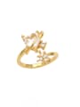 thumb Brass Cubic Zirconia Heart Trend Band Ring 3