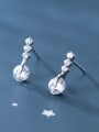 thumb 925 Sterling Silver Cubic Zirconia Round Trend Stud Earring 0