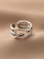 thumb 925 Sterling Silver Geometric Vintage Stackable Ring 0