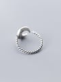 thumb 925 Sterling Silver Moon Minimalist free size Ring 1
