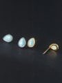 thumb 925 Sterling Silver Opal Water Drop Dainty Stud Earring 3