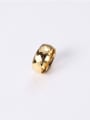 thumb Titanium With Imitation Gold Plated Simplistic Round Band Rings 0