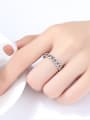 thumb 925 Sterling Silver Vintage  Chain Free Size Band Ring 1