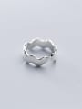 thumb 925 Sterling Silver Smooth Wave Free Size Ring 1