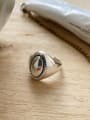 thumb 925 Sterling Silver Oval Vintage Band Ring 3