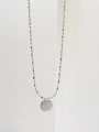thumb 925 Sterling Silver Round Minimalist Bead Chain Necklace 2