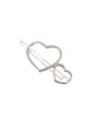 thumb Alloy Minimalist Hollow Heart  Hair Pin 2