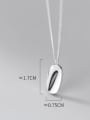 thumb 925 Sterling Silver Smooth Geometric Minimalist Necklace 3