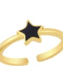 thumb Brass Enamel Star Minimalist Band Ring 3
