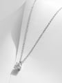 thumb 925 Sterling Silver Moissanite Geometric Dainty Necklace 1