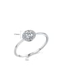 thumb 925 Sterling Silver Cubic Zirconia Round Dainty Band Ring 3