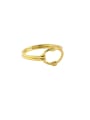 thumb Brass Geometric   Knot Minimalist Band Ring 0