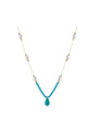 thumb 925 Sterling Silver Imitation Pearl Geometric Trend Necklace 0