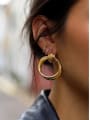 thumb Copper Round Minimalist Drop Earring 2