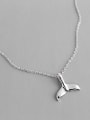 thumb S925 Sterling Silver Dolphin fish tail Pendant Necklace 3