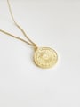 thumb Sterling silver golden portrait coin necklace 0
