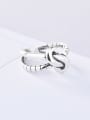 thumb 925 Sterling Silver Hollow Bowknot Vintage Stackable Ring 4