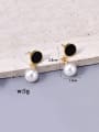 thumb Titanium Steel Imitation Pearl Round Minimalist Drop Earring 2
