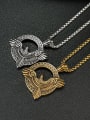 thumb Stainless steel Owl Hip Hop Necklace 2