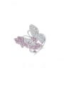 thumb Brass Cubic Zirconia Butterfly Luxury Cocktail Ring 0