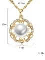 thumb 925 Sterling Silver Freshwater Pearl Hollow zircon flower pendant  Necklace 4