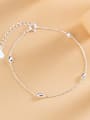 thumb 925 Sterling Silver Irregular Minimalist Link Bracelet 2