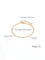 thumb Brass Imitation Pearl Minimalist Double Layer Chain Anklet 3