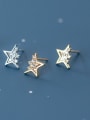 thumb 925 Sterling Silver Cubic Zirconia Five-pointed star Minimalist Drop Earring 0