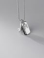 thumb 925 Sterling Silver Letter Minimalist Geometric pendant Necklace 1