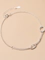 thumb 925 Sterling Silver  Minimalist Geometric  Bead Chain Anklet 3
