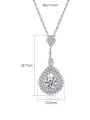 thumb Brass Cubic Zirconia Water Drop Dainty Necklace 3