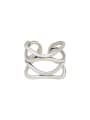 thumb 925 Sterling Silver Hollow Geometric Vintage Stackable Ring 0