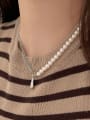 thumb 925 Sterling Silver Freshwater Pearl Water Drop Vintage Beaded Necklace 2