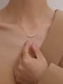 thumb Titanium Steel Imitation Pearl Heart Minimalist Necklace 2