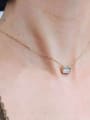 thumb Titanium Steel Glass Stone Geometric Minimalist Necklace 1
