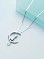 thumb 925 Sterling Silver Moon Minimalist Necklace 3