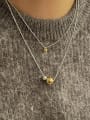 thumb 925 Sterling Silver Round Ball Minimalist Multi Strand Necklace 3