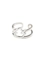 thumb 925 Sterling Silver Smooth Cross Vintage Band Ring 0