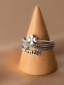 thumb 925 Sterling Silver Flower Vintage Stackable Ring 2