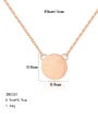 thumb 925 Sterling Silver Simple glossy round pendant Necklace 4