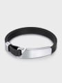 thumb Stainless steel Leather Geometric Hip Hop Bracelet 0