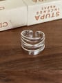 thumb 925 Sterling Silver Geometric Vintage Stackable Ring 4