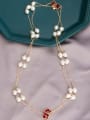 thumb Brass Freshwater Pearl Geometric Vintage Multi Strand Necklace 2